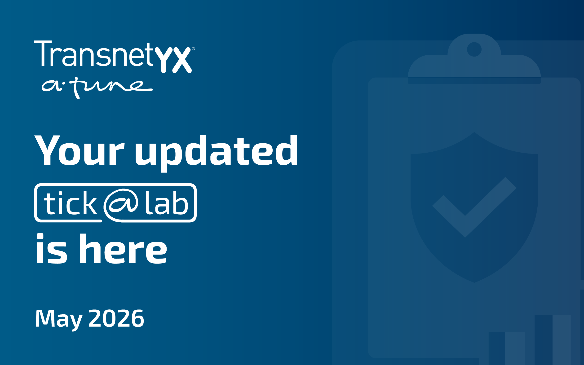 Your updated tick@lab is here. May 2026